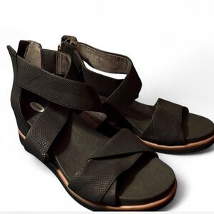 Dr. Schols Black Wedge Sandals